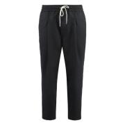 Drole de Monsieur Ullblandade Cropped Byxor med Dragsko Black, Herr