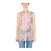 Guess Blommig ärmlös blus Multicolor, Dam