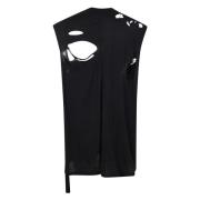 Rick Owens Svart Bomull Tarp T-Shirt Black, Herr