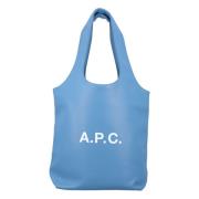 A.p.c. Blå Handväska Ninon Small Tote Bag Blue, Unisex