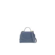 Carolina Herrera Mini Satchel med Emblem Detalj Blue, Dam