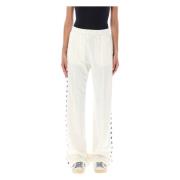 Golden Goose Wide Jogging Trousers Papyrus Ss25 White, Dam