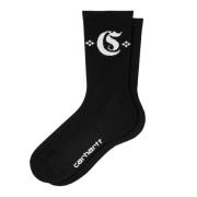 Carhartt Wip Svart Vax Komfortsockor Black, Herr