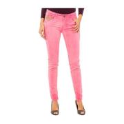 La Martina Modernt Skinny Elastiska Byxor för Kvinnor Pink, Dam