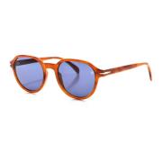 Eyewear by David Beckham Runda acetat solglasögon 1044S Brown, Herr