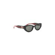 Gucci Cat-Eye Svart Acetat Solglasögon Black, Dam