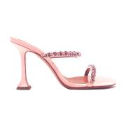 Amina Muaddi Babypink Mules med stil 13S361236 Pink, Dam