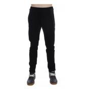 Dolce & Gabbana Stretch Bomull Casual Byxor Svart Grå Black, Herr