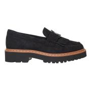 Hogan Svart Mocka Frans Loafers Black, Dam