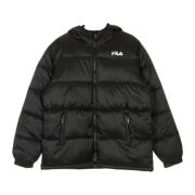 Fila Svart Pufferjacka med Röda Accenter Black, Herr