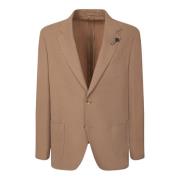 Lardini Beige Blazer Klassisk Stil Brown, Herr