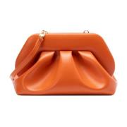 THEMOIRè Orange Crossbody Väska med Veckdetaljer Orange, Dam