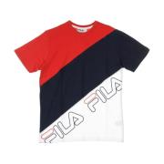 Fila Röd Diagonal Block Tee Herr T-shirt Multicolor, Herr