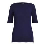 Ralph Lauren Judy Elbow Sleeve Knit Blue, Dam