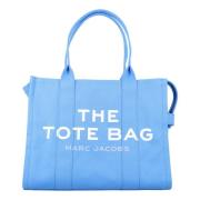 Marc Jacobs Canvas toteväska med logotyptryck Blue, Dam