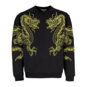 Iuter Drake Broderad Crewneck Sweatshirt Svart Black, Herr