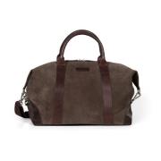 Howard London Suede Dark Brown Weekend Bag Brown, Herr