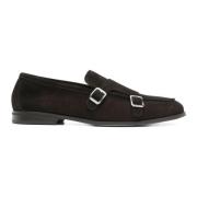 Doucal's Brun Mocka Monk Strap Loafers Brown, Herr