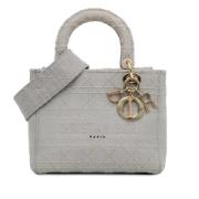 Dior Vintage Pre-owned Canvas handvskor Gray, Dam