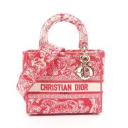 Dior Vintage Pre-owned Canvas handvskor Red, Dam