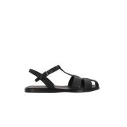 Church's Svarta Platta Sandaler Odyssey Nappa Black, Dam