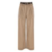 Kocca Stiliga Wide Leg Byxor Brown, Dam