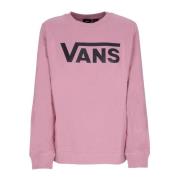 Vans Klassisk V Crewneck Sweatshirt Pink, Dam