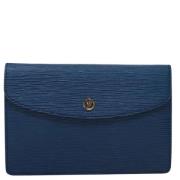 Louis Vuitton Vintage Pre-owned Laeder kuvertvskor Blue, Dam