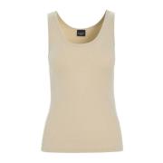 Bitte Kai Rand Rib Tank Top Elfenben Beige, Dam