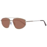 Serengeti Guld Aviator Solglasögon Gray, Unisex