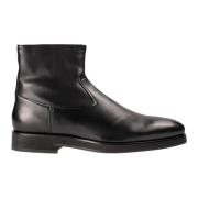 Santoni Läder Ankelstövlar Black, Herr