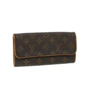 Louis Vuitton Vintage Pre-owned Canvas axelremsvskor Brown, Dam