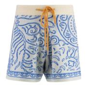 Rhude Merino Cashmere Stickade Shorts Multicolor, Herr