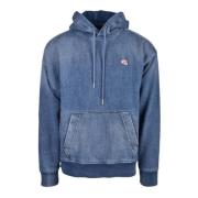 Diesel Blå Hoodie med Ficka Blue, Herr