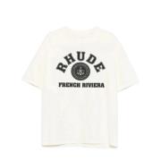 Rhude Franska Rivieran Vit T-shirt White, Herr