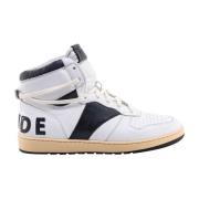 Rhude Vintage Lädersneakers White, Herr