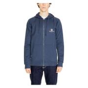 Aquascutum Blå Zip-Up Sweatshirt Vår/Sommar Blue, Herr