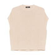 Fabiana Filippi Beige Crew Neck Sweater med Paljettdekoration Beige, D...