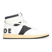 Rhude Vintage Läder High-Top Sneakers White, Herr