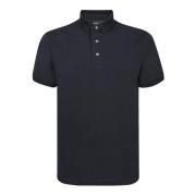 Emporio Armani Zigzag Textured Polotröja Blue, Herr