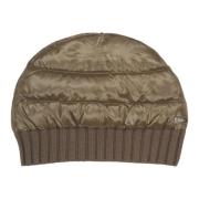 Herno Räfflad Stickad Kant Nylon Vadderad Hatt Brown, Dam