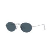 Ray-Ban Oval Solglasögon i Silver/Blå Gray, Unisex