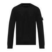 Stone Island Ull polo kapsel Ghost Black, Herr