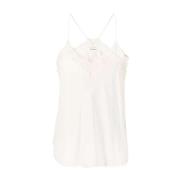 Zadig & Voltaire Spetsklädd slip tanktop Beige, Dam