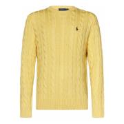 Polo Ralph Lauren Gul Cable-Knit Tröja för Män Yellow, Herr