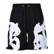 Bikkembergs Bomull Bermuda Shorts Black, Herr