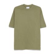 Amish Grön Crew Neck T-shirts och Polos Green, Herr