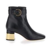 Chloé Svarta ankelboots med C-spänne Black, Dam