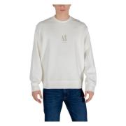 Armani Exchange Vit Långärmad Sweatshirt Vår/Sommar White, Herr