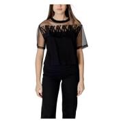 Armani Exchange Svart Bomull T-shirt Kort Ärm Black, Dam